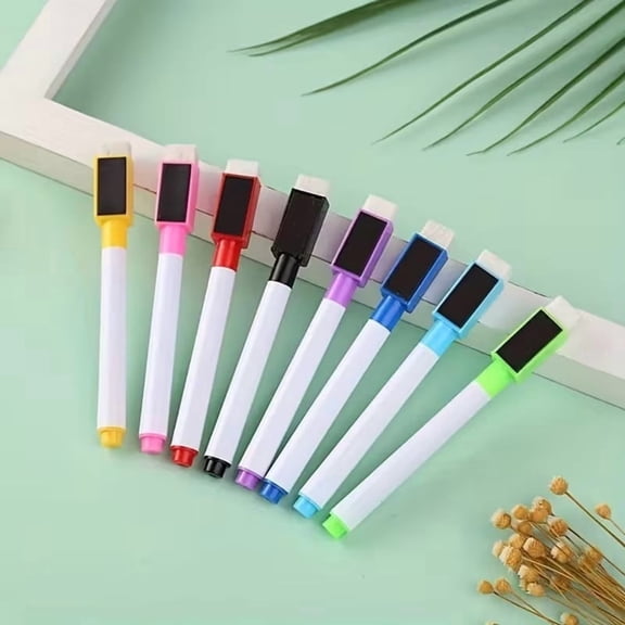 8 Color Magnetic Dry Erase Markers Low Odor Fine Tip for Whiteboard Classroom Office