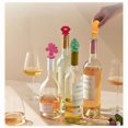 thumbnail image 4 of 5 Pcs Creative plastic three-dimensional silicone wine stopper, food grade multi-color sealed mouth, beer preservation stopper, wine bottle stopper - Snowman, 4 of 5