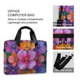 thumbnail image 4 of FORMRS 16" Laptop Bag Carrying Sleeve Case with Handle Travel Shoulder Briefcase, Large Purple Flowers, 4 of 8