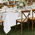 thumbnail image 2 of 8 Pack Rectangle Tablecloths: Stain Resistant Wrinkle Free Fabric Table Clothes, Washable Reusable Polyester Table Covers for Wedding Party Birthday Banquet Reception(White, 60x102 Inch), 2 of 8