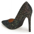 thumbnail image 6 of Lauren Lorraine Susan Black Multi Sparkling Glitter Pointy Toe Stiletto Pumps (Black, 10), 6 of 7