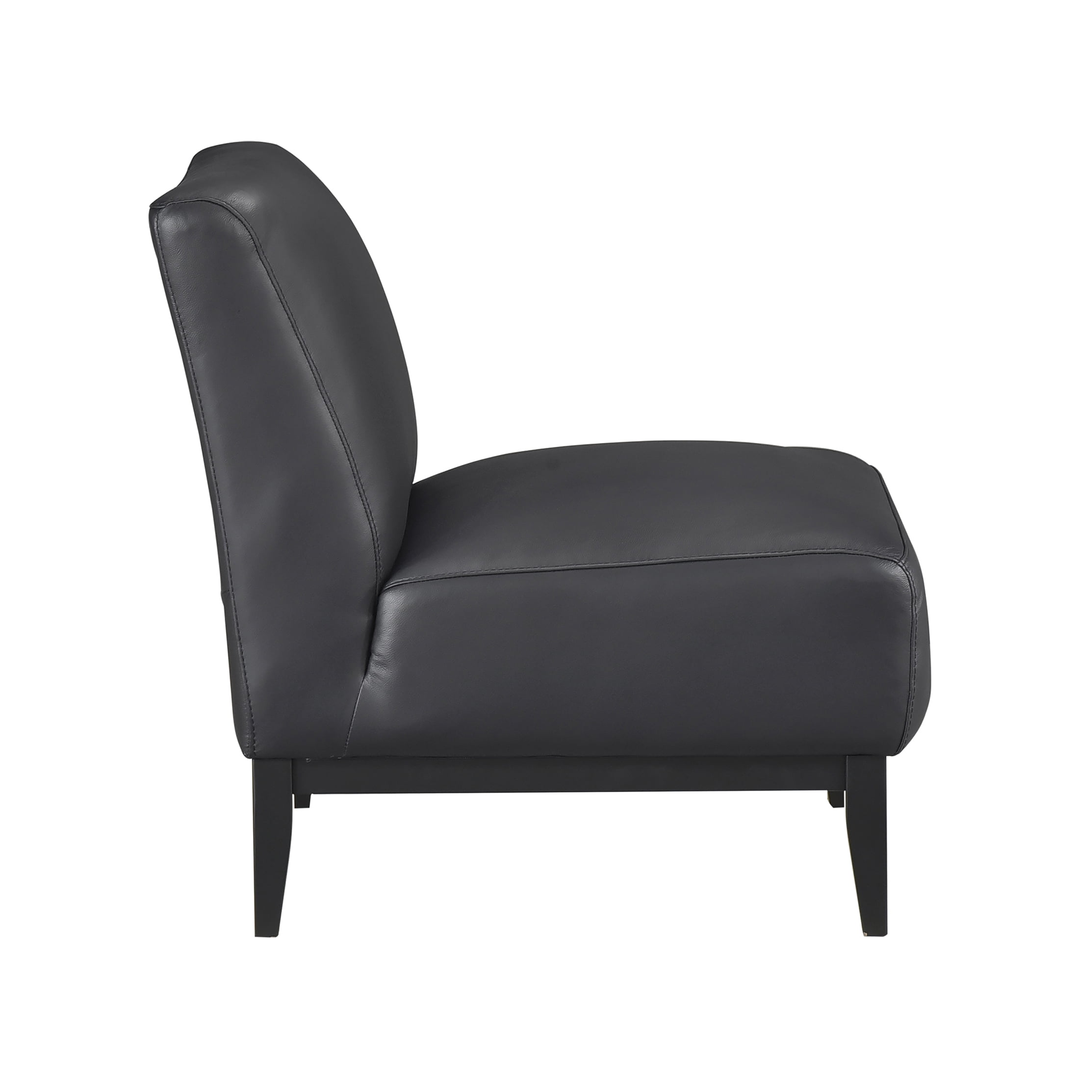 OakvillePark Mossmere Leather Accent Chair, Black