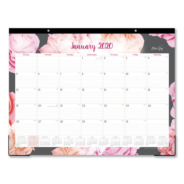 Blue Sky 2020 Monthly Desk Pad Calendar, 22" x 17", Joselyn Walmart