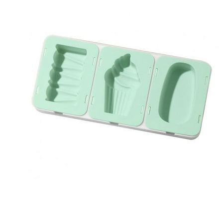 

Popsicle Molds with Lid Ice Cream Bar Mold DIY Ice Cream Maker Cute Footprint Smiley Shape with 25 Replacement Wood Rods