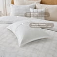 thumbnail image 4 of Regency Heights Waffle Weave Duvet Cover Set King/Cal King Size, Breathable Duvet Cover Set for All Season, 3-Piece Textured Bedding Set with Pillow Shams, White/Multi Color, 4 of 7