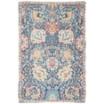 thumbnail image 2 of SAFAVIEH Saffron Jessamine Border Cotton Area Rug, Blue/Orange, 4' x 6', 2 of 7