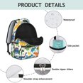 thumbnail image 4 of Cute Dinosaur Pattern Backpack for School,Cute School Bag,Schoolbag with Adjustable Shoulder Straps & Padded Back,15.3"x11"x7.1".﻿, 4 of 6