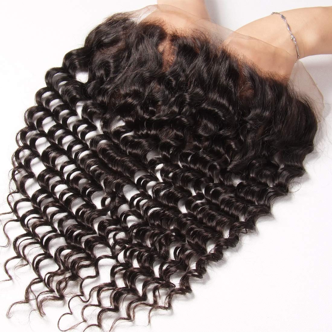 Brazilian Deep Wave Lace Frontal Closure 13X4 Ear to Ear  display picture 1