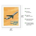 thumbnail image 2 of Boeing Super 727 Jet Airplane - United Airlines - Vintage Airline Travel Poster by C. Bail c.1969 - Fine Art Rolled Canvas Print 16in x 20in, 2 of 4