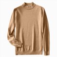 thumbnail image 4 of NOLDARES Mens Mock Turtleneck Long Sleeve Shirts Casual Basic T-Shirt Lightweight Mockneck Pullover for Men(W159-Khaki), 4 of 4