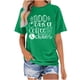 thumbnail image 1 of Mujeres de Verano de Manga Corta de Cuello Redondo Impreso Regular Sexy, Blusa Casual de Poliéster para Fiesta, Diario Y Toda la Temporada, 1 of 4