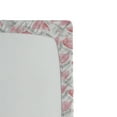 thumbnail image 3 of Ambesonne Nordic Fitted Sheet, Scandinavian Floral Abstract, King Size, Pastel Pink and Pale Grey, 3 of 5