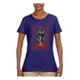 thumbnail image 2 of Wild Bobby, Our Lady of Guadalupe Blessed Virgin Mary Religious, Inspirational/Christian, Women Graphic Tee, Purple, Small, 2 of 3