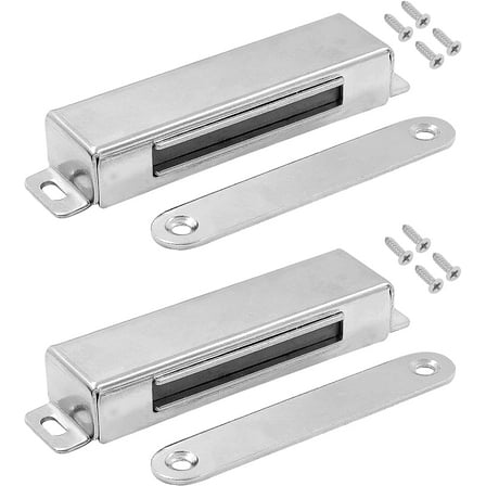 6pcs Magnet Cabinet Closure, Mental Door Latch Magnet Heavy Duty, Magnetic Door Catch for Bathroom Kitchen Window Cupboard