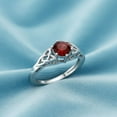 thumbnail image 2 of Mooneye Celtic Knot 5 mm Round Garnet 925 Sterling Silver Women Valentines Day Gifts Ring Jewelry, 2 of 6