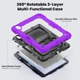 thumbnail image 3 of Funda Protectora para IPad Air de 11 Pulgadas, 10.9 Pulgadas con Soporte Giratorio de 360 ° (Morado), 3 of 9