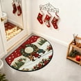 thumbnail image 5 of Mecorevxz Christmas Decorations,Half Round Doormat Non Slip Indoor Outdoor Entrance Semi Circle Area Rug Washable Half Moon Rug Front Floor Mat for Christmas Decor（C）, 5 of 7