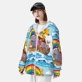 thumbnail image 5 of Easygdp Rainbow Animals on Noah's Ark Lightweight Long Sleeve Sun Shirt Sports long-Sleeved Sun Protective Clothing, Quick Drying Breathable - Medium, 5 of 9