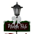 thumbnail image 2 of Northlight Solar-Powered North Pole Light Up Lantern Post Christmas Sign - 49.75", 2 of 4