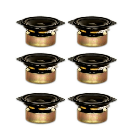 6 Goldwood Sound GW-204/4S Shielded 4" Woofers 70 Watt each 4ohm Replacement Speakers