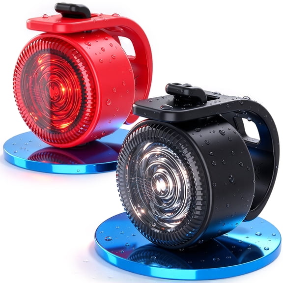 Apecyc Battery Powered Bike Lights for Night Riding, Safety Waterproof LED Bicycle Headlight and Tail Lights Set, 3 Mode Front Rear Lamp