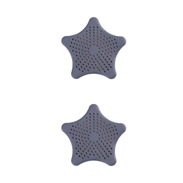 Moyic Reemplazo de filtro de fregadero, Color sólido, decorativo, para el hogar, baño, cocina, drenaje de suelo, recogedor de pelo con Gris 2Conjunto