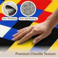 thumbnail image 6 of ODIKA 8'x10' Washable Area Rug Durable, Non-Slip Composition Abstract Interlocking Modernist Block Grid Yellow for Living Room, Under Sectional, Family, 6 of 7