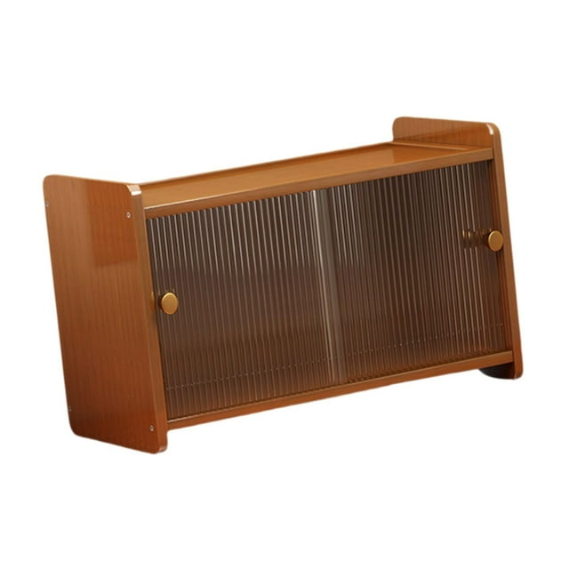 Mueble de almacenamiento para oficina/mostrador con 2 puertas, rústico, portátil, ideal para la sala de estar. 35 x 20 x 27 cm