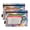 Colorful Marble, variant on 2 Pack Pencil Pouch for 3 Ring Binder Smooth Zipper Folders with Pockets Clear Window Pencil Case Castles Float in Air