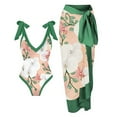 thumbnail image 1 of TIMIFIS Maillot de Bain une Pièce pour Femmes avec Paréo Jupe de Plage Imprimé Floral Rétro Ensemble Bikini Deux Pièces, 1 of 5