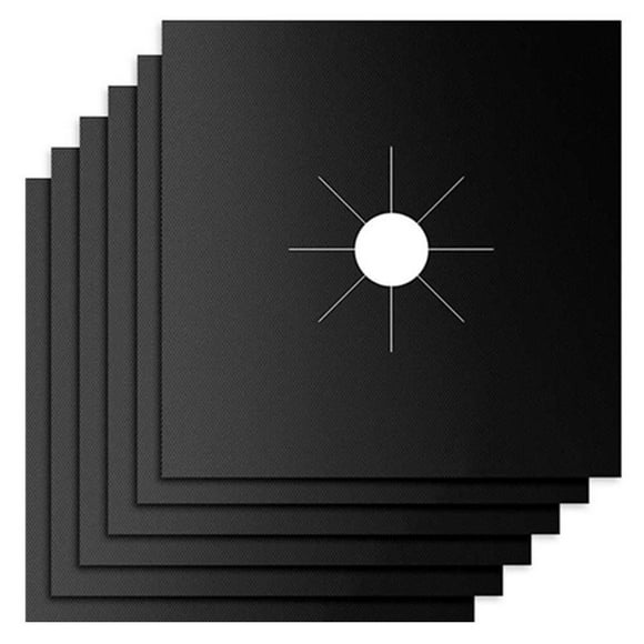 Hearth & Gear 6pcs Stove Burner Covers Reusable Non Stick Stovetop Burner Liners Range Protectors For Kitchen Heat Range Protectors Covers 10.6 X 10.6inch Grill Topper Set Fiberglass Grating 4x4 Cover