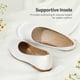 thumbnail image 4 of Zapatos para Niñas DREAM PAIRS Talla 12 Flats de Satén Blanco, 4 of 6
