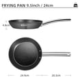 thumbnail image 2 of Nonstick Frying Pan, 9.5inch Omelette Pan Cookware Classic Aluminum Frying Pan with Stainless Steel Riveted Handles, 2 of 7