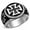 Jet, variant on Alamode TK2411-10 Men High Polished Stainless Steel Ring with Epoxy in Jet - Size 10