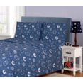 thumbnail image 6 of Kids Rule 3 Piece Sheet Set Printed Galaxy Planet, Dark Blue - Twin, 6 of 6