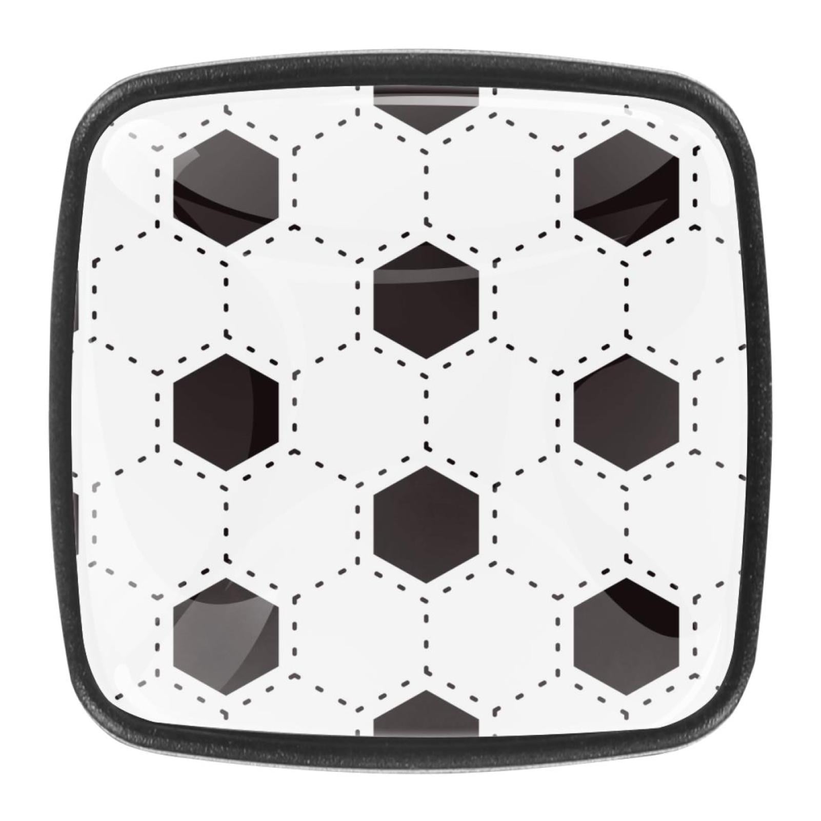 Ownta Football Soccer Square Glass Drawer Handles Knobs Pulls With