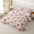 thumbnail image 3 of Erosebridal Football Print Quilt King for Boys Girls,Teens Sport Theme Pink Bowknot King Coverlet Set, 3 of 7