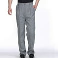 thumbnail image 2 of Men's Classic Red Striped Chef Pants with Adjustable Waistband and Deep Pockets for Comfort and Style Gray XL, 2 of 2
