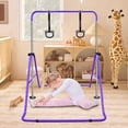 thumbnail image 3 of Expandable Gymnastics Bar for Kids - Height Adjustable Junior Training Bar for Home, Folding Gymnastic Horizontal Bars Equipment Purple, 3 of 8