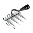 thumbnail image 4 of Industrial-Grade High-Carbon Steel 4-Tine Rake for Gardening - Multi-Functional Tool for Weeding, Soil Loosening, Raking Leaves & Grass - Sharp, Durable Tines with Reinforced Welding & Rivets -, 4 of 5