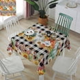 thumbnail image 5 of Thanksgiving Pumpkins Square/Round Tablecloths 52x52,Fall Sunflower Autumn Eucalyptus Table Cloth Table Cover Indoor/Outdoor Tabletop Decor for Wedding Holiday Party Dinner Baby Shower, 5 of 7