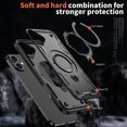 thumbnail image 3 of Allytechgroup for iPhone 16 Plus Case with 360° Rotable Kickstand,  [Include 1X Screen Protector] [Magnetic Car Mount Support] Military Grade Drop Protection Phone Cover for iPhone 16 Plus, Black, 3 of 6