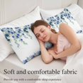 thumbnail image 5 of Blue Roses Body Pillow Covers 20"x60", Spring Floral Elegant Pastoral Flowers Botanical Soft Brushed Microfiber Breathable Throw Pillow Covers, Pillowcase with Zipper for Couch Sofa Bedroom, 5 of 9