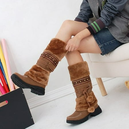 

1 Pair Women Snow Boots Plush Anti-slip Warm Breathable for Winter Outdoor Party 39