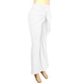 thumbnail image 3 of cocolona Womens Summer Casual High Waist Flare Leggings Elastic Waist Wide Leg Stretch Vacation Skirt Pants, 3 of 5