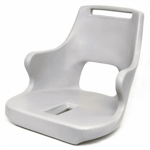 Wise Boat Pilot Chair w/ Armrests Shell 8WD015-1-717 | Gray Plastic