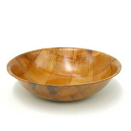 Cream Center Salad Bowl - WINCO WWB 8 Wooden woven Salad Bowl, 8-inch a set of 4
