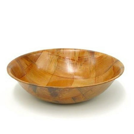 WINCO WWB 8 Wooden woven Salad Bowl, 8-inch a set of (Best Wooden Bowl For Caesar Salad)