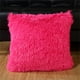 thumbnail image 1 of Thick Plush Wool Throw Pillow Covers 16x16 Inch Cream Soft Decorative Cushion Cover for Sofa Bedroom Pillow Shell -1 pc,Hot Pink, 1 of 2