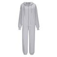 thumbnail image 4 of Aofany Womens Tracksuit Zip Up Hoodie Sweatsuits 2 Piece Outfits Jogger Pant Sets with Pockets Baggy Sweatshirt Sportswear, 4 of 7